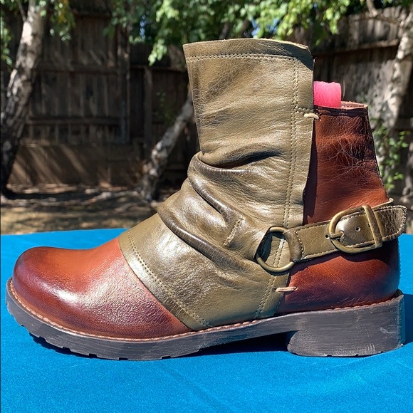 Jafa 2129 Olive & Brown Ankle Boots Size 37 - Picture 3 of 10